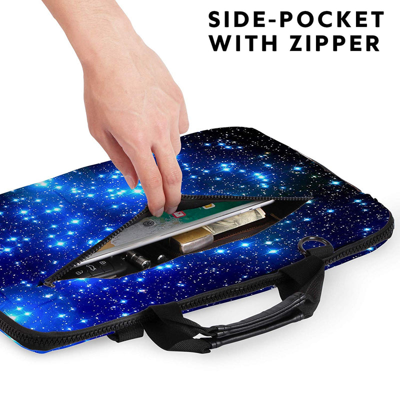 Sidorenko Laptoptasche aus Canvas im Sternendesign | mit Zubehörfach - MaxLVL