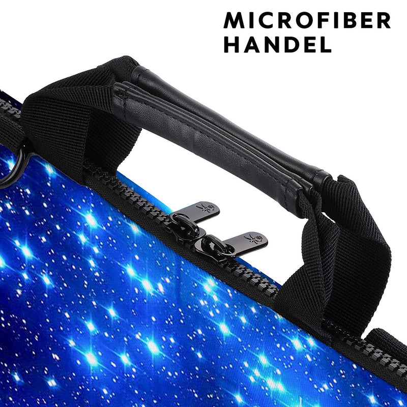 Sidorenko Laptoptasche aus Canvas im Sternendesign | mit Zubehörfach - MaxLVL