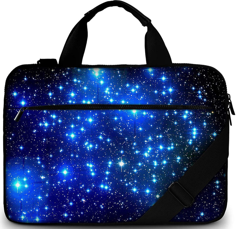 Sidorenko Laptoptasche aus Canvas im Sternendesign | mit Zubehörfach - MaxLVL