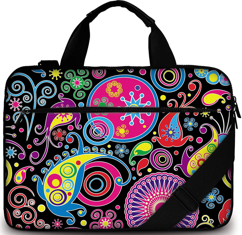 Sidorenko Laptoptasche aus Canvas im Paisleydesign | mit Zubehörfach - MaxLVL