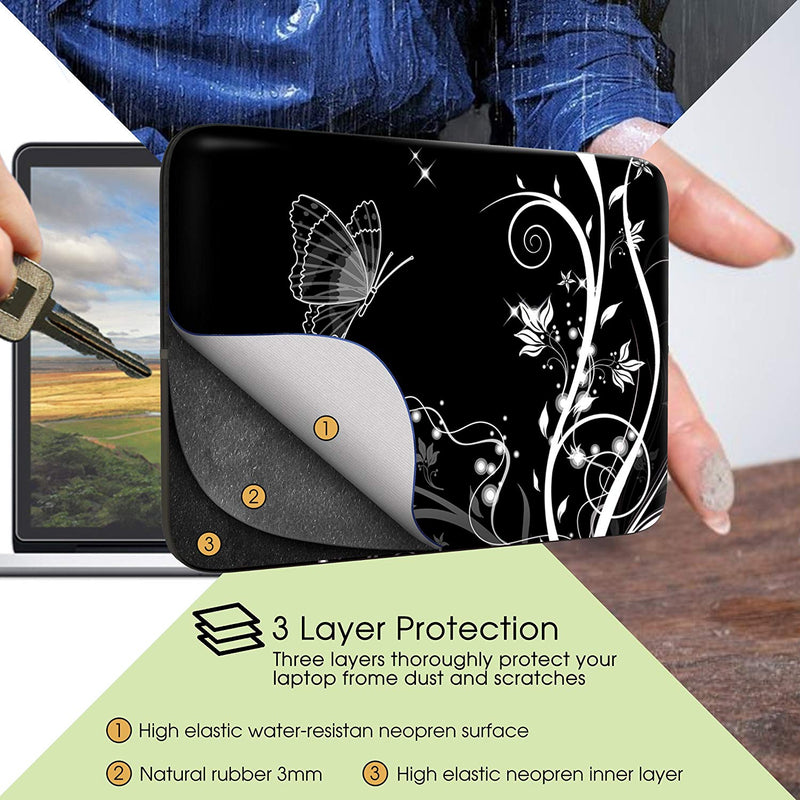 Sidorenko Laptoptasche aus Neopren im Schmetterlingdesign - MaxLVL