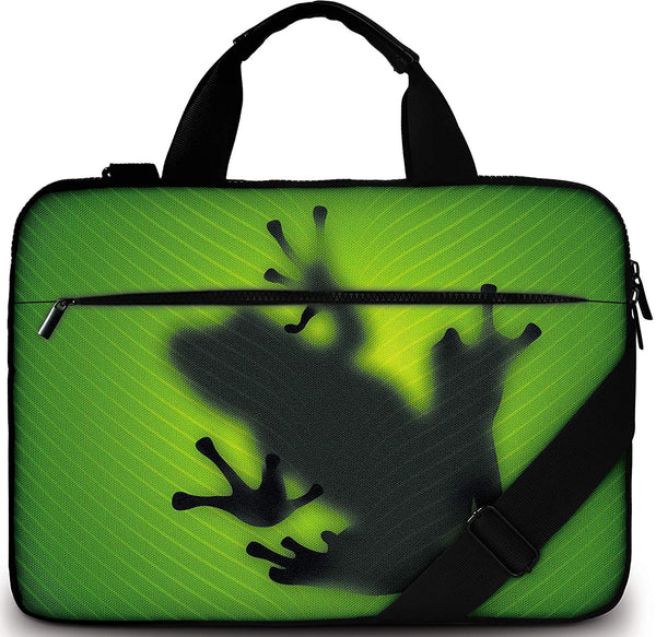 Sidorenko Laptoptasche aus Canvas im Froschdesign | mit Zubehörfach - MaxLVL